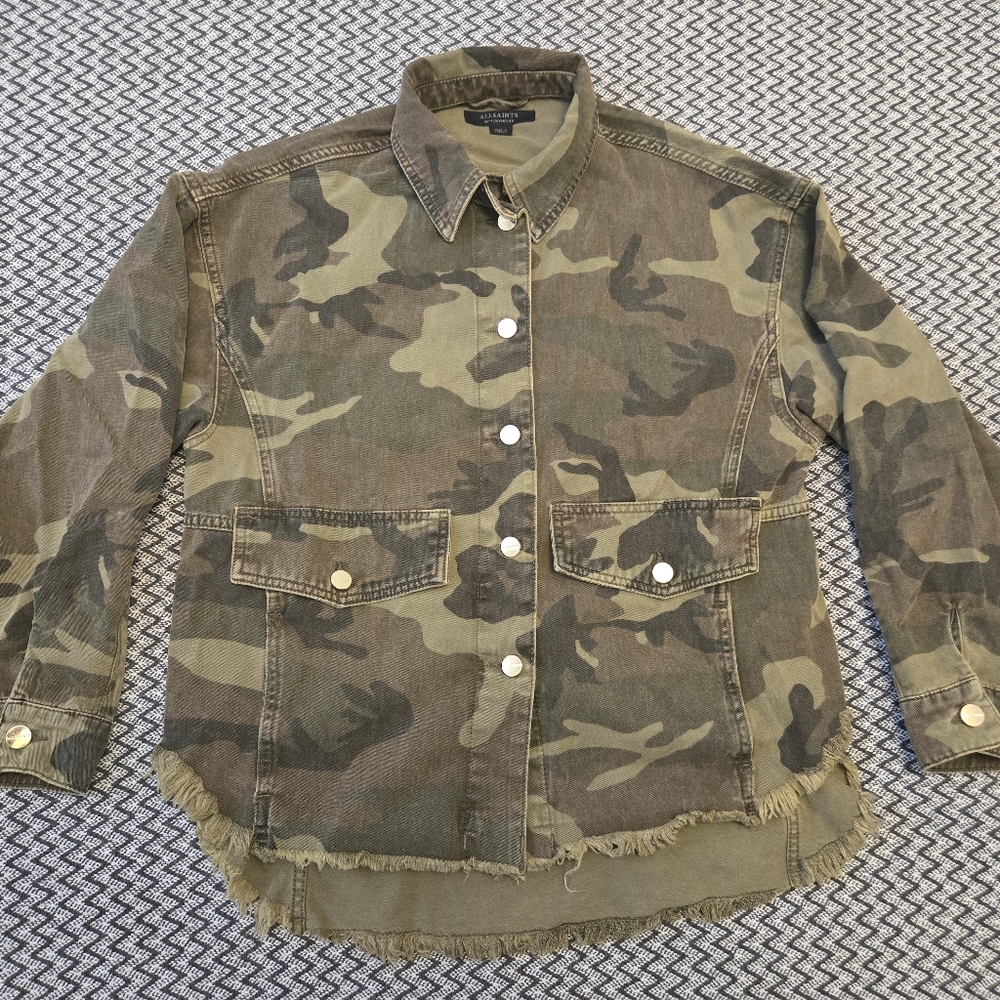 AllSaints Women's Camo Oversized Shirt